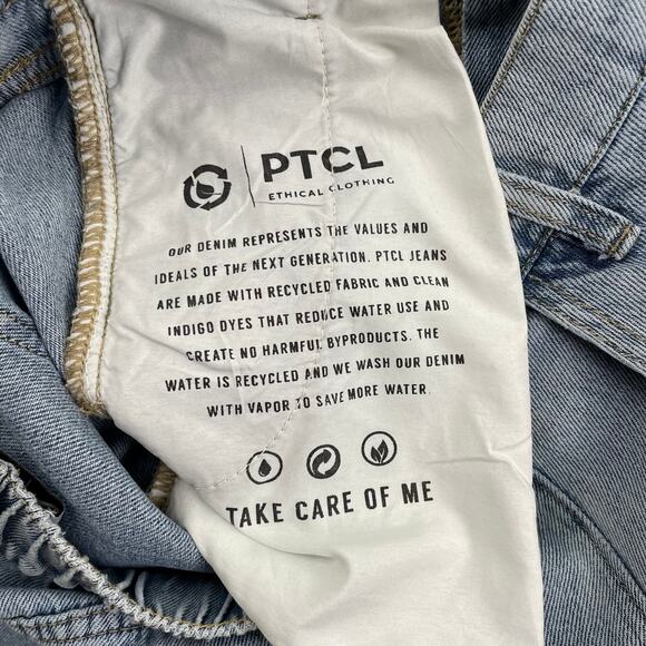 PTCL Denim Maxi Jean Skirt Womens 26 Blue Faded Light Wash Stretch Boho Western - Picture 16 of 16